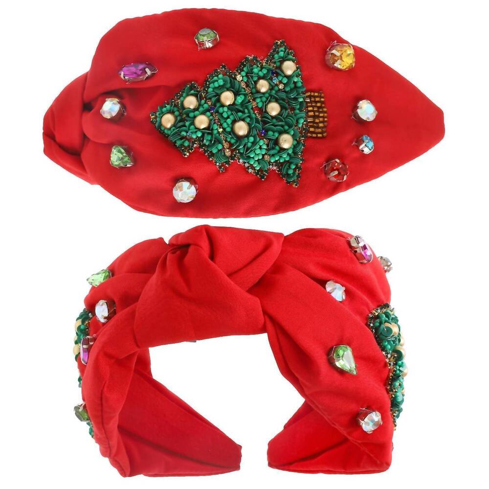 NEW SOPHIA COLLECTION christmas tree headband in red